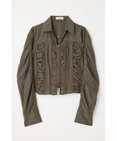 LAGUA GEM（ラグアジェム）の「SHIRRING COMPACT シャツ（シャツ/ブラウス・レディース・ライトピンク/ライトブルー/カーキ・FREE）」の10枚目の写真