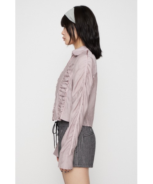 LAGUA GEM（ラグアジェム）の「SHIRRING COMPACT シャツ（シャツ/ブラウス・レディース・ライトピンク/ライトブルー/カーキ・FREE）」の20枚目の写真