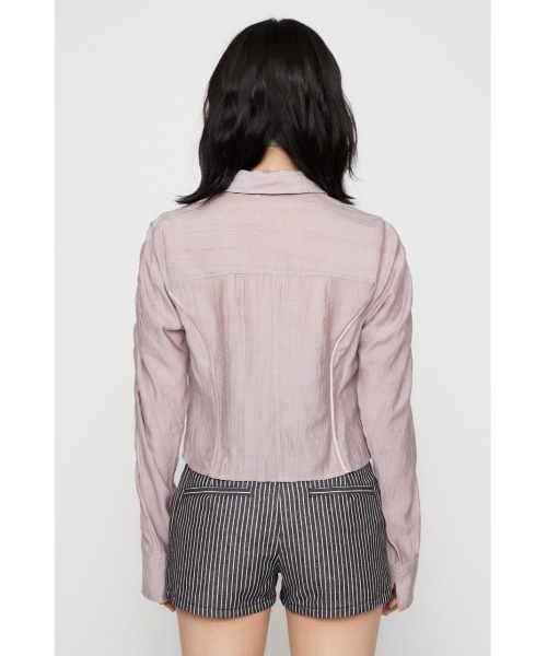 LAGUA GEM（ラグアジェム）の「SHIRRING COMPACT シャツ（シャツ/ブラウス・レディース・ライトピンク/ライトブルー/カーキ・FREE）」の21枚目の写真