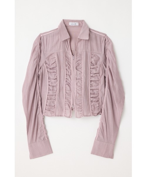 LAGUA GEM（ラグアジェム）の「SHIRRING COMPACT シャツ（シャツ/ブラウス・レディース・ライトピンク/ライトブルー/カーキ・FREE）」の9枚目の写真