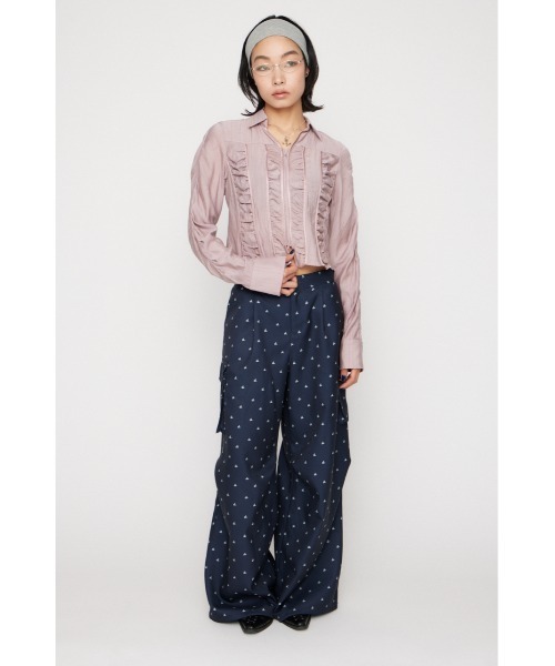 LAGUA GEM（ラグアジェム）の「SHIRRING COMPACT シャツ（シャツ/ブラウス・レディース・ライトピンク/ライトブルー/カーキ・FREE）」の14枚目の写真