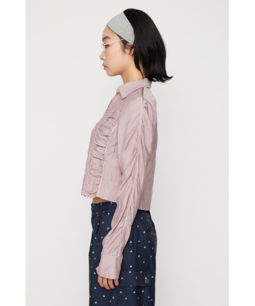 LAGUA GEM（ラグアジェム）の「SHIRRING COMPACT シャツ（シャツ/ブラウス・レディース・ライトピンク/ライトブルー/カーキ・FREE）」の15枚目の写真