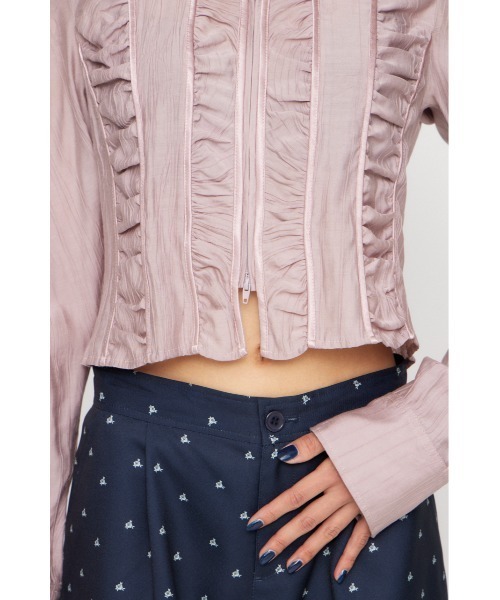 LAGUA GEM（ラグアジェム）の「SHIRRING COMPACT シャツ（シャツ/ブラウス・レディース・ライトピンク/ライトブルー/カーキ・FREE）」の19枚目の写真