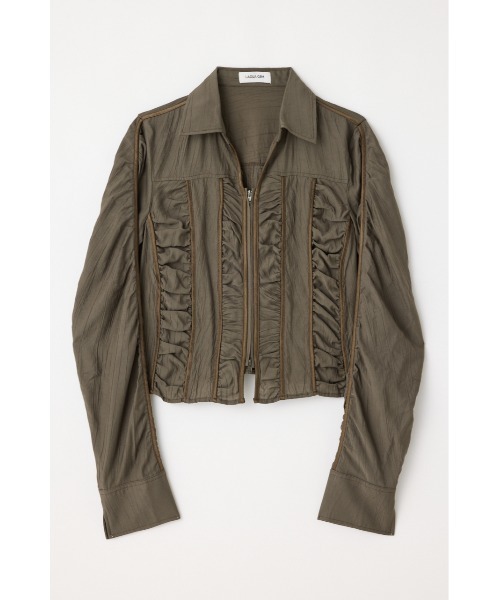 LAGUA GEM（ラグアジェム）の「SHIRRING COMPACT シャツ（シャツ/ブラウス・レディース・ライトピンク/ライトブルー/カーキ・FREE）」の7枚目の写真