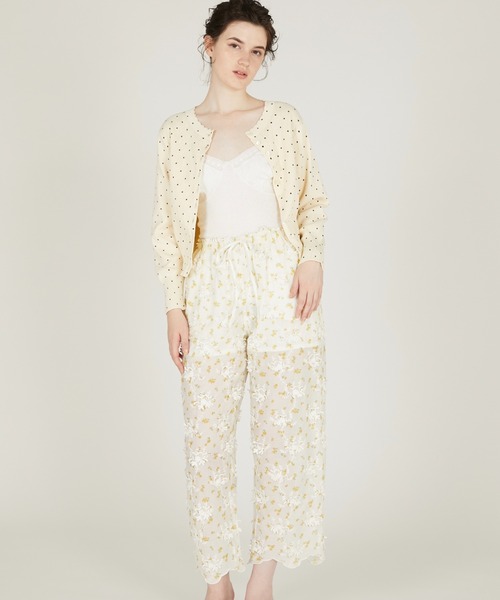 crinkle crinkle crinkle（クリンクルクリンクルクリンクル）の「【crinkle crinkle crinkle】dot cotton cardigan/ドットコットンカーディガン（ニット/セーター・レディース・ブラック/アイボリー・FREE）」の21枚目の写真