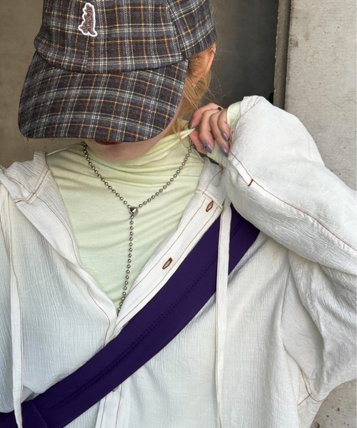 DOUBLE NAME(ダブルネーム)の「とろみフライスメローインナー(Tシャツ/カットソー・レディース・オフホワイト/オレンジ/グリーン・FREE)」の7枚目の写真