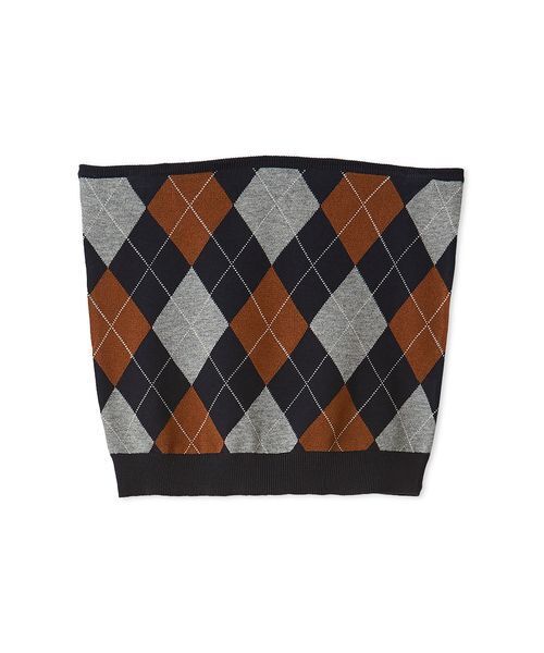 Mila Owen（ミラオーウェン）の「アーガイルニットチューブトップ（チューブトップ・レディース・ネイビー/ベージュ・F）」の17枚目の写真