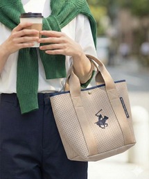 BEVERLY HILLS POLO CLUB（ビバリーヒルズポロクラブ）の「BEVERLY HILLS POLO CLUB/ビバリーヒルズポロクラブ BHPC ミニトートバッグ ネオプレーン風パンチング素材 軽量 キレカジ バッグ（トートバッグ）」