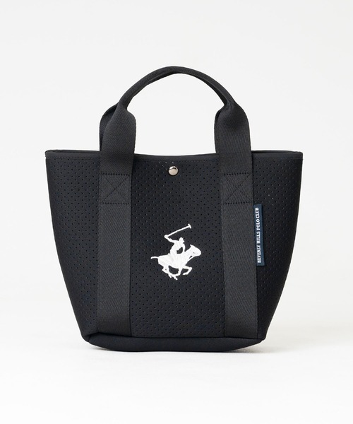 BEVERLY HILLS POLO CLUB(ビバリーヒルズポロクラブ)の「BEVERLY HILLS POLO CLUB/ビバリーヒルズポロクラブ BHPC ミニトートバッグ ネオプレーン風パンチング素材 軽量 キレカジ バッグ(トートバッグ・レディース・ブラック/ネイビー/ベージュ・FREE)」の8枚目の写真