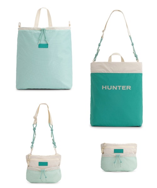 HUNTER(ハンター)の「トラベル マルチファンクション パッカブル トート(トートバッグ・レディース・ブルー/シャーベット/ホワイト×ブルー・ONE)」の1枚目の写真