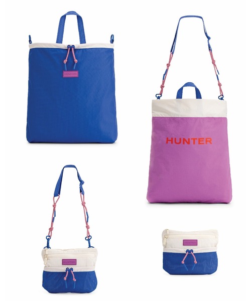 HUNTER(ハンター)の「トラベル マルチファンクション パッカブル トート(トートバッグ・レディース・ブルー/シャーベット/ホワイト×ブルー・ONE)」の2枚目の写真