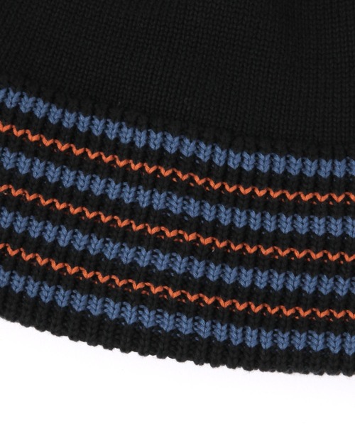 niko and...（ニコアンド）の「ラインコットンニット編みハット（ニットキャップ/ビーニー・メンズ・ベージュ/ブラック・FREE）」の20枚目の写真