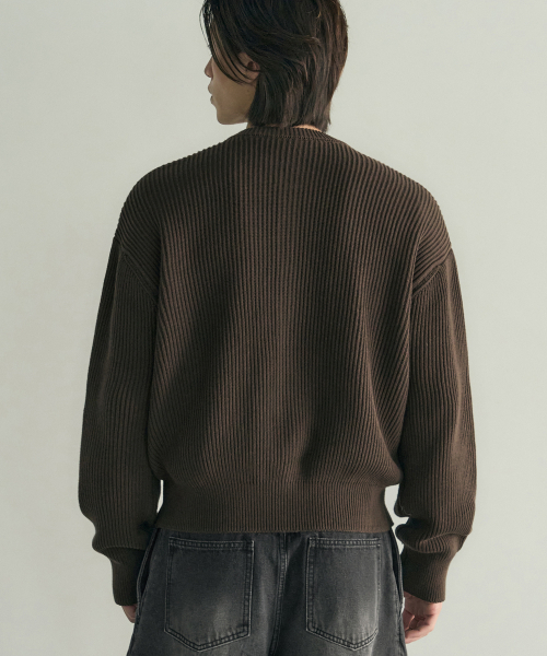 ROTEMBER（ローテンバー）の「アーカイブコットンクロップニットカーディガン[NAVY]（カーディガン/ボレロ・メンズ・その他・MEDIUM/LARGE/X-LARGE）」の4枚目の写真