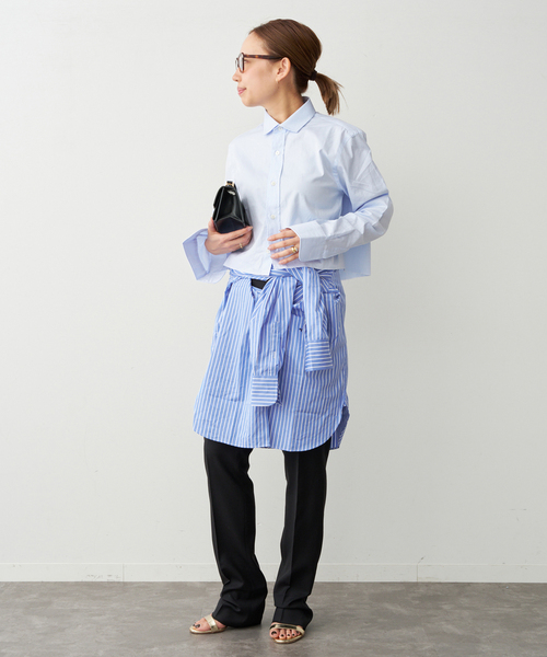Deuxieme Classe（ドゥーズィエムクラス）の「【HOMME GIRLS/オムガールズ】Original Cropped Shirt（シャツ/ブラウス・レディース・エメラルドブルー・FREE）」の5枚目の写真