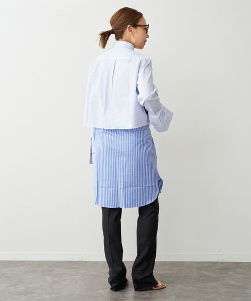 Deuxieme Classe（ドゥーズィエムクラス）の「【HOMME GIRLS/オムガールズ】Original Cropped Shirt（シャツ/ブラウス・レディース・エメラルドブルー・FREE）」の7枚目の写真