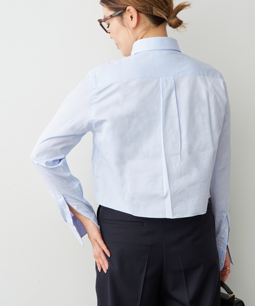 Deuxieme Classe（ドゥーズィエムクラス）の「【HOMME GIRLS/オムガールズ】Original Cropped Shirt（シャツ/ブラウス・レディース・エメラルドブルー・FREE）」の11枚目の写真