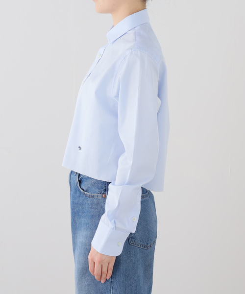 Deuxieme Classe（ドゥーズィエムクラス）の「【HOMME GIRLS/オムガールズ】Original Cropped Shirt（シャツ/ブラウス・レディース・エメラルドブルー・FREE）」の15枚目の写真