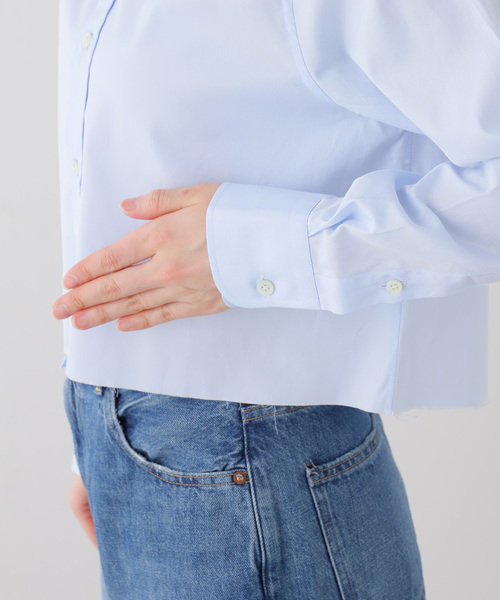 Deuxieme Classe（ドゥーズィエムクラス）の「【HOMME GIRLS/オムガールズ】Original Cropped Shirt（シャツ/ブラウス・レディース・エメラルドブルー・FREE）」の18枚目の写真
