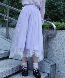チュールレイヤードスカート