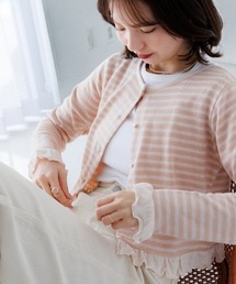 flower | チャーミーボーダートップ(カーディガン/ボレロ)