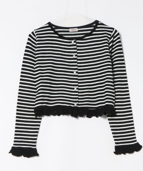 flower（フラワー）の「チャーミーボーダートップ（カーディガン/ボレロ・レディース・ベージュ/ブラック・FREE）」の17枚目の写真