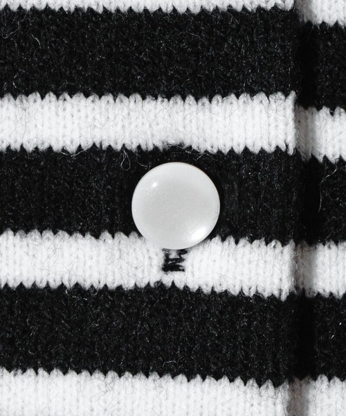 flower（フラワー）の「チャーミーボーダートップ（カーディガン/ボレロ・レディース・ベージュ/ブラック・FREE）」の9枚目の写真