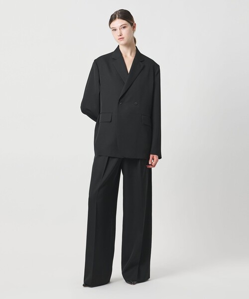 LOEFF（ロエフ）の「＜LOEFF＞ギャバジン ボックス ジャケット（テーラードジャケット・レディース・ブラック・0/1）」の5枚目の写真