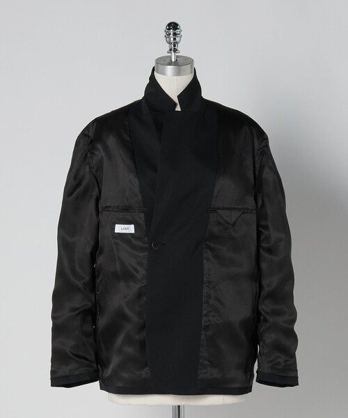 LOEFF（ロエフ）の「＜LOEFF＞ギャバジン ボックス ジャケット（テーラードジャケット・レディース・ブラック・0/1）」の8枚目の写真