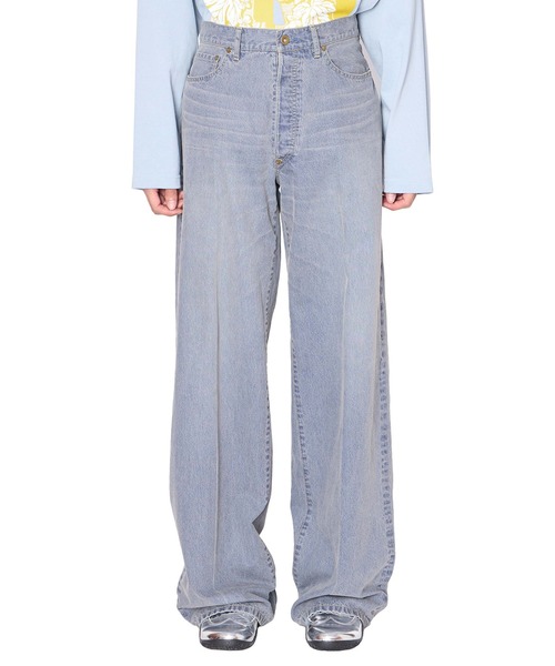 kolor(カラー)の「【kolor/カラー】26SCM-P10107 DENIM PANTS(デニムパンツ・メンズ・グレー/インディゴブルー・4/3)」の1枚目の写真