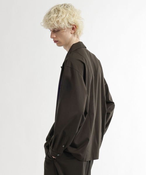 HARE（ハレ）の「【SET UP対応】CLEAR TEXTUREハトメパーツシャツ(HARE)（シャツ/ブラウス・メンズ・グレー/ブラウン/ブラック・FREE）」の19枚目の写真