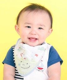 SLAP SLIP BABY（スラップスリップベビー）の「【お揃い】モチーフ総柄ガーゼハンカチスタイベビー（スタイ/よだれかけ）」