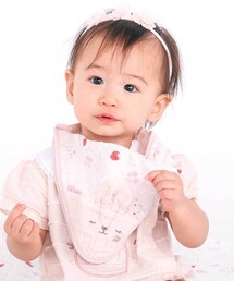 SLAP SLIP BABY（スラップスリップベビー）の「【お揃い】モチーフ総柄ガーゼハンカチスタイベビー（スタイ/よだれかけ）」