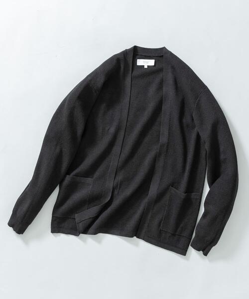 URBAN RESEARCH ROSSO MEN（アーバンリサーチロッソメン）の「『WEB限定』変形カノコトッパーニットカーディガン（カーディガン/ボレロ・メンズ・ライトグレー/ネイビー/ブラック・LARGE/MEDIUM）」の2枚目の写真