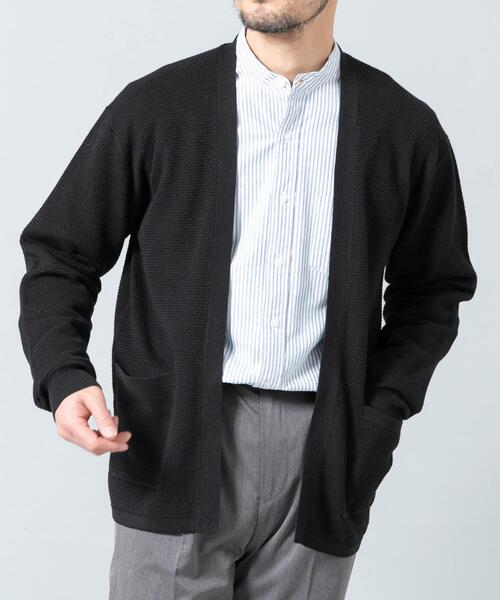 URBAN RESEARCH ROSSO MEN（アーバンリサーチロッソメン）の「『WEB限定』変形カノコトッパーニットカーディガン（カーディガン/ボレロ・メンズ・ライトグレー/ネイビー/ブラック・LARGE/MEDIUM）」の12枚目の写真