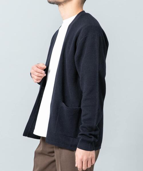 URBAN RESEARCH ROSSO MEN（アーバンリサーチロッソメン）の「『WEB限定』変形カノコトッパーニットカーディガン（カーディガン/ボレロ・メンズ・ライトグレー/ネイビー/ブラック・LARGE/MEDIUM）」の19枚目の写真
