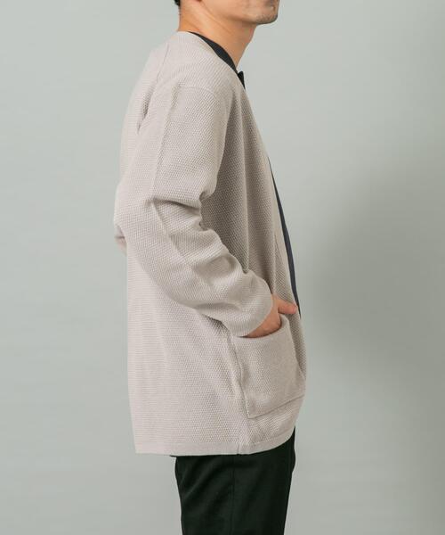 URBAN RESEARCH ROSSO MEN（アーバンリサーチロッソメン）の「『WEB限定』変形カノコトッパーニットカーディガン（カーディガン/ボレロ・メンズ・ライトグレー/ネイビー/ブラック・LARGE/MEDIUM）」の13枚目の写真