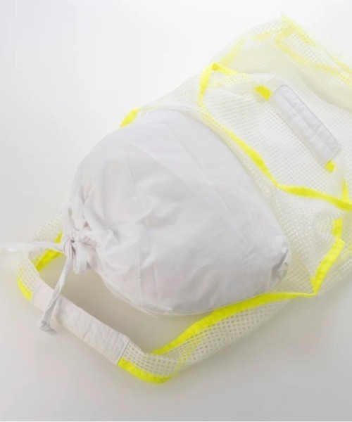 EARTH MADE（アースメイド）の「MESH TOTE+巾着セット（トートバッグ・レディース・ホワイト/ブラック/ブルー・FREE）」の8枚目の写真