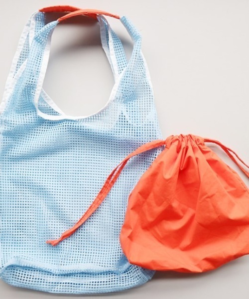 EARTH MADE（アースメイド）の「MESH TOTE+巾着セット（トートバッグ・レディース・ホワイト/ブラック/ブルー・FREE）」の4枚目の写真