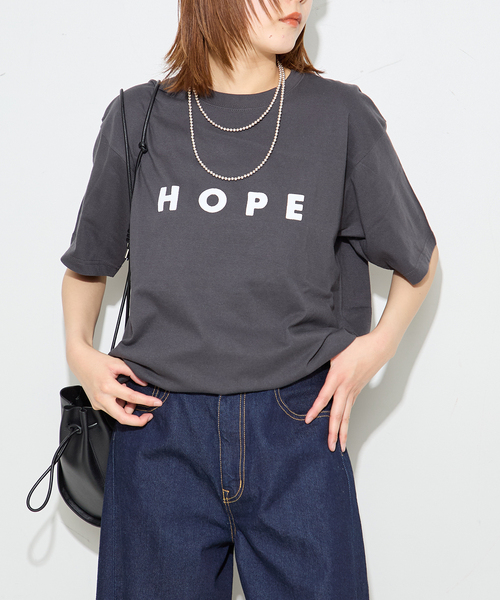 journal standard L'essage（ジャーナルスタンダードレサージュ）の「POETMEETS DUBWISE HOPE Tシャツ（Tシャツ/カットソー・レディース・ブラック/ネイビー/ホワイト・FREE）」の3枚目の写真