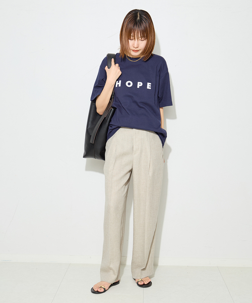 journal standard L'essage（ジャーナルスタンダードレサージュ）の「POETMEETS DUBWISE HOPE Tシャツ（Tシャツ/カットソー・レディース・ブラック/ネイビー/ホワイト・FREE）」の13枚目の写真