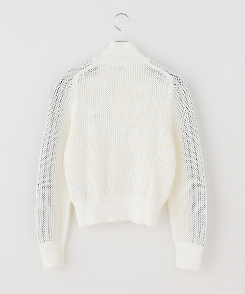 adidas Originals（アディダスオリジナルス）の「adidas originals / アディダス オリジナルス W KNITTED CROCHET FIREBIRD TRACK TOP（ブルゾン・レディース・アイボリー/ブラウン・MEDIUM）」の4枚目の写真