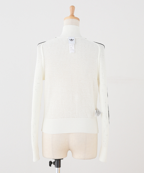 adidas Originals（アディダスオリジナルス）の「adidas originals / アディダス オリジナルス W KNITTED CROCHET FIREBIRD TRACK TOP（ブルゾン・レディース・アイボリー/ブラウン・MEDIUM）」の8枚目の写真