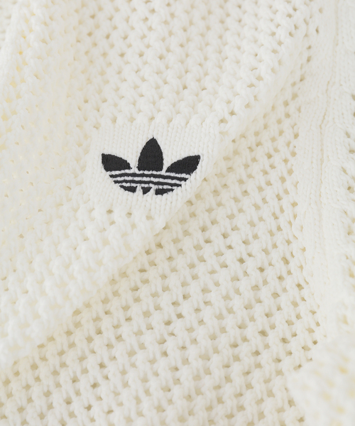 adidas Originals（アディダスオリジナルス）の「adidas originals / アディダス オリジナルス W KNITTED CROCHET FIREBIRD TRACK TOP（ブルゾン・レディース・アイボリー/ブラウン・MEDIUM）」の11枚目の写真