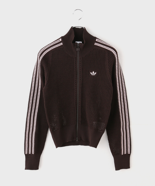 adidas Originals（アディダスオリジナルス）の「adidas originals / アディダス オリジナルス W KNITTED CROCHET FIREBIRD TRACK TOP（ブルゾン・レディース・アイボリー/ブラウン・MEDIUM）」の12枚目の写真