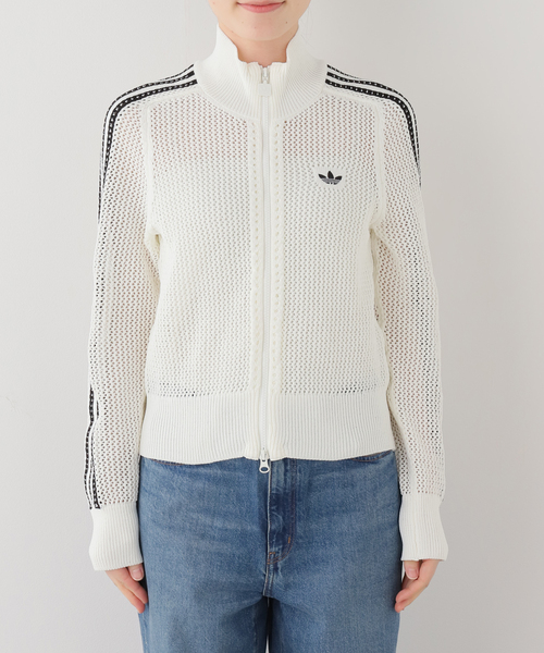 adidas Originals（アディダスオリジナルス）の「adidas originals / アディダス オリジナルス W KNITTED CROCHET FIREBIRD TRACK TOP（ブルゾン・レディース・アイボリー/ブラウン・MEDIUM）」の14枚目の写真