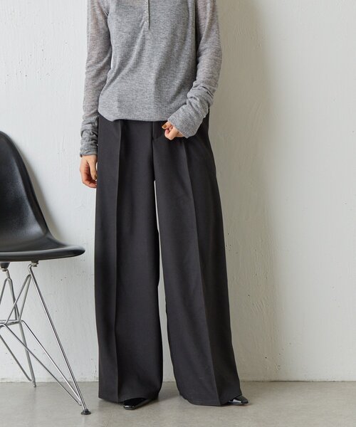 goocy(グーシー)の「【ウエスト調節可能】美シルエットスラックス(その他パンツ・レディース・ブラック/グレー/ブラウン・PM/MEDIUM/SMALL)」の4枚目の写真