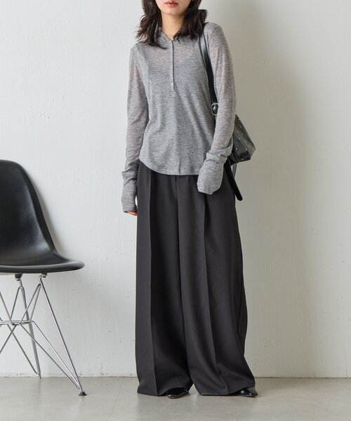 goocy(グーシー)の「【ウエスト調節可能】美シルエットスラックス(その他パンツ・レディース・ブラック/グレー/ブラウン・PM/MEDIUM/SMALL)」の6枚目の写真