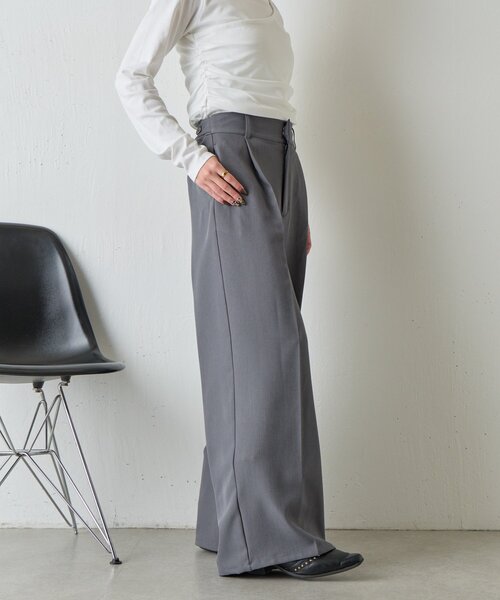 goocy(グーシー)の「【ウエスト調節可能】美シルエットスラックス(その他パンツ・レディース・ブラック/グレー/ブラウン・PM/MEDIUM/SMALL)」の13枚目の写真