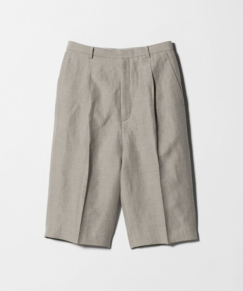 6（ロク）の「＜6(ROKU)＞麻ブレンド ハーフパンツ（その他パンツ・レディース・ベージュ/ブラック・38/36）」の5枚目の写真