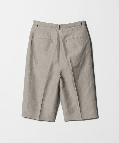 6（ロク）の「＜6(ROKU)＞麻ブレンド ハーフパンツ（その他パンツ・レディース・ベージュ/ブラック・38/36）」の6枚目の写真